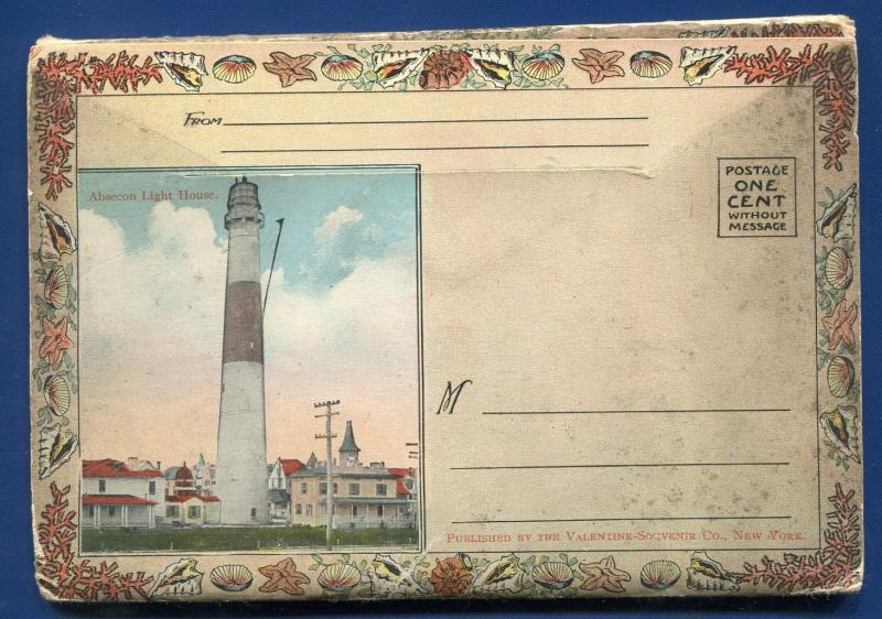 Atlantic City New Jersey nj postcard folder 1910s Youngs Cottage postcard folder