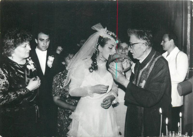 Lot 6 early photos social history romanian wedding snapshots groom bride priest