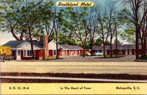 South Carolina Bishopville The Southland Motel 1955