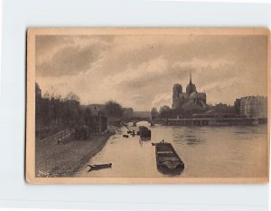 Postcard View from the quai de la Tournelle Notre Dame Paris France