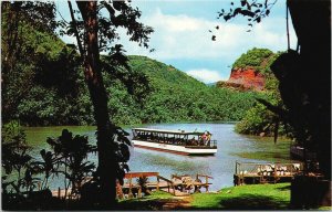 Smith's Boat Wailua River Kauai HI Hawaii Fern Grotto Unused Postcard F65