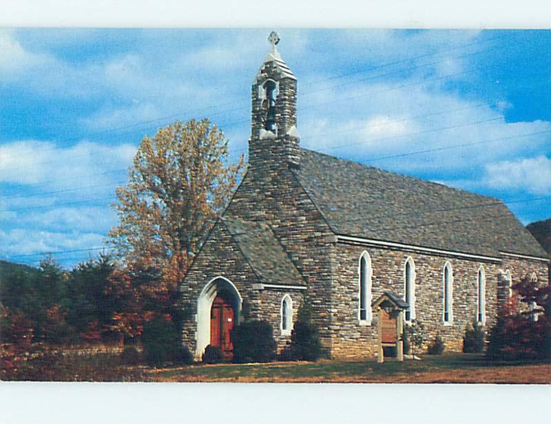 Unused Pre-1980 CHURCH SCENE Gatlinburg Tennessee TN hs6603