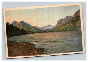 Vintage 1930's Postcard - Red Eagle Lake Glacier National Park Montana