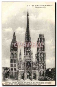 Old Postcard Rouen Cathedral View of & # 39ensemble