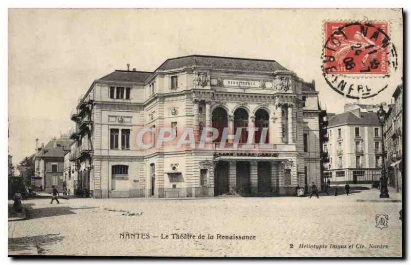 Old Postcard The Renaissance Theater Nantes