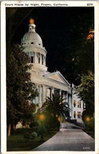 California Fresno Court House By Night