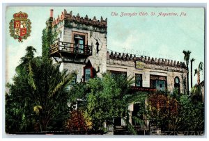 c1910 The Zorayda Club St. Augustine FL Florida Artistic Series Postcard