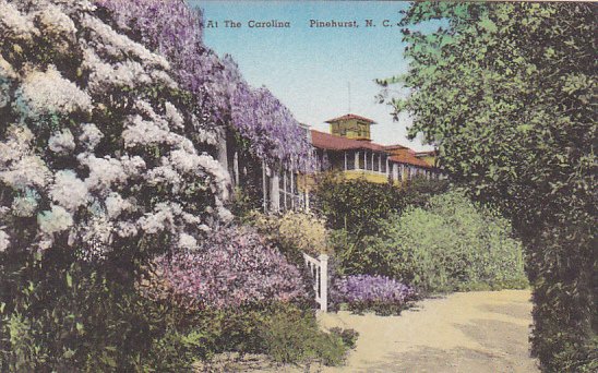 North Carolina Pinehurst Springtime At The Carolina Hotel Handcolored Albertype