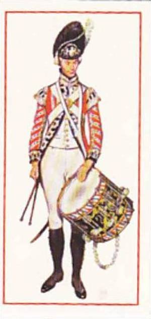 Carreras Vintage Cigarette Card Military Uniforms 1976 No 9 Drummer 1791 Firs...
