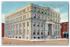 c1910 Exterior View Old Line Bankers Life Building Lincoln Nebraska NE Postcard