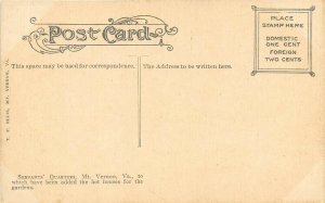 Mount Vernon Virginia c1910 Postcard Washington Barn Servants Quarters
