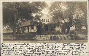 Woodstock Connecticut CT Century Old Cottage c1905 Real Photo Postcard