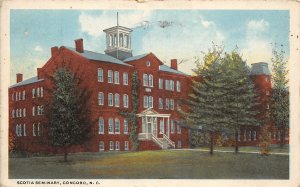 J17/ Concord North Carolina Postcard c1922 Scotia Seminary Building 92