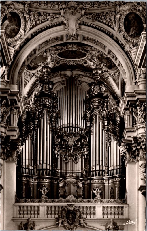 Postcard GER Passau world's largest organ St. Stephan's Cathedral