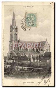 Old Postcard Fayl Billot The Church of Our Lady