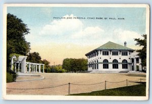 St Paul Minnesota Postcard Pavilion Pergola Como Park Exterior View 1920 Vintage