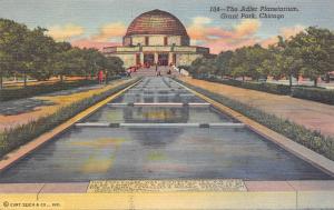 Chicago Illinois 1930-40s Postcard The Adler Planetarium Grant Park