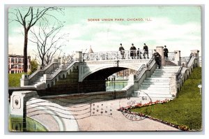 Scene IN Union Park Chicago Illinois IL DB Postcard Y6