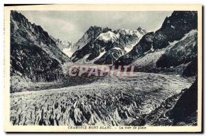 Old Postcard Chamonix The Sea of ​​gIossy