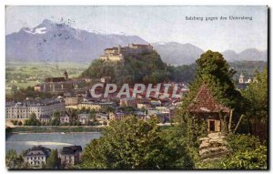 Postcard Old Salzburg gegen den Untersberg