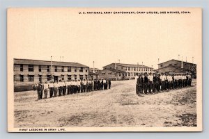 First Lessons In Army Life Army Cantonment Camp Dodge Des Moines Iowa IA WWI