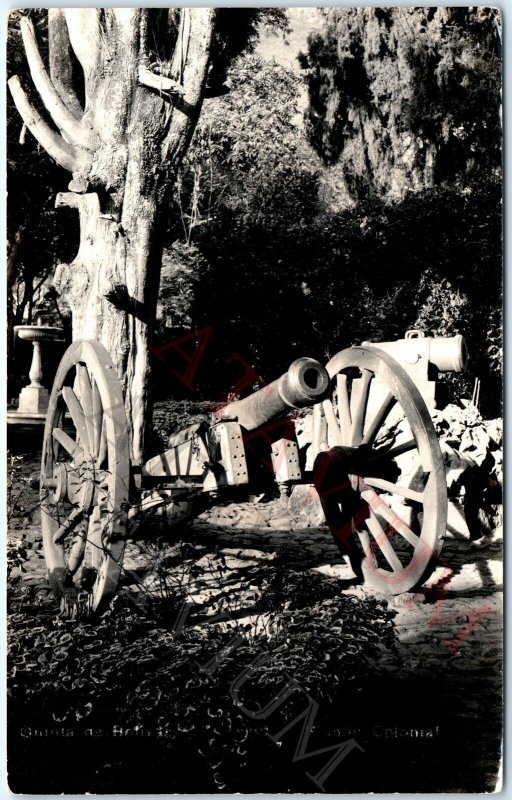 c1910s Bogota, Columbia RPPC Quinta de Bolívar Cannon Colonial Real Photo A163