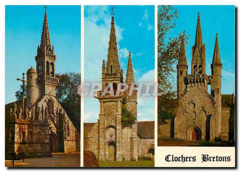 Postcard Modern Brittany Church and Calvary Chapel St Eloi Comfort St Nicolas...