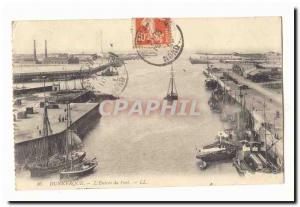 Dunkirk Old Postcard L & # 39entree port