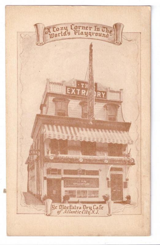 Olde Extra Dry Cafe Atlantic City NJ John Fortman ca 1920