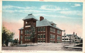 Vintage Postcard Chandler School Campus Building Somersworth New Hampshire NH