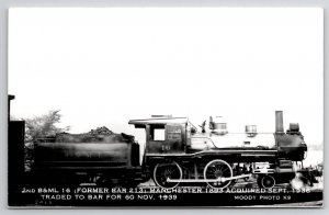 Locomotive RPPC 2nd B & ML 16 Manchester c1950 Photo By Moody Postcard K25