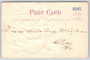 New Year~Regency Couples Dance~Orchestra~Violins~Silver~c1910 Vintage Postcard