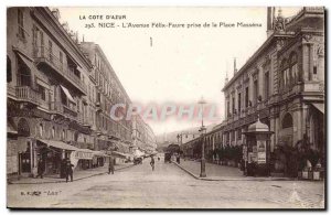 Nice Old Postcard L & # 39avenue Felix Faure taken from the Massena