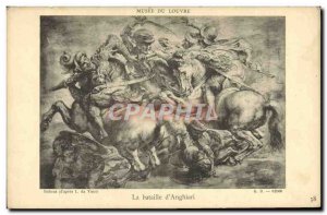 Old Postcard Musee Du Louvre Battle D & # 39Anghiari Paris