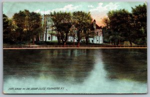 Vintage Postcard Chapel Across the Lake Vassar College Poughkeepsie New York NY