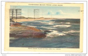 Cavendish Beach from Lone Rock, Prince Edward Island, Canada, PU-1950