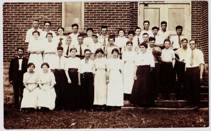 pre1918 COLUMBUS Ohio Real Photo RPPC Postcard High School Class C.C.H.S