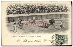 Old Postcard Sport Spain Bullfight Toro Bull El Matador