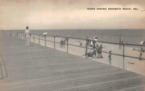 SCENE AROUND  REHOBOTH BEACH DELAWARE POSTCARD (c. 1930s) &