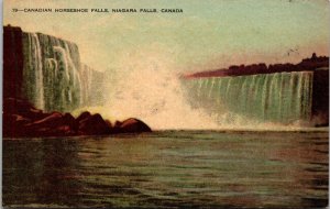 Canadian Horseshoe Falls Niagara Falls Canada Postcard PC174