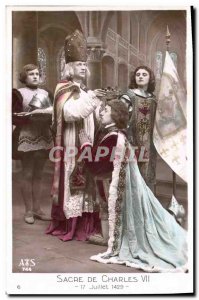 Old Postcard Jeanne d & # 39Arc coronation of Charles VII