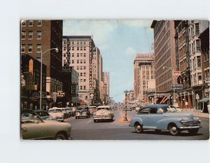 Postcard Broadway, Looking North from Grand Avenue, Oklahoma City, Oklahoma