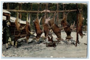 1910 Weeks' Hunt In The Rocky Mountains Scene Butte Montana MT Posted Postcard