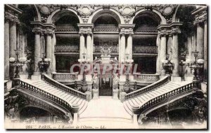 Old Postcard Paris L & # 39Escalier From & # 39Opera