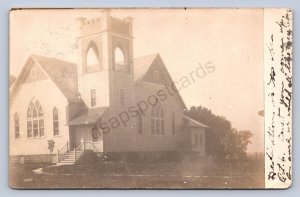 J90/ Providence owa RPPC Postcard c1910 Church Building 158