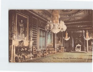 Postcard The Throne Room Windsor Castle Windsor England