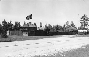 Fort Algonquin Real Photo - St. Ignace, Michigan MI