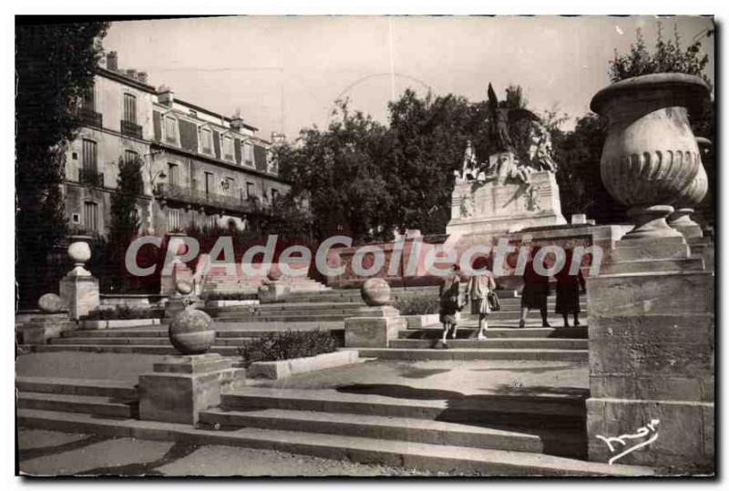 Old Postcard Beziers L'Escalier Monumental Giving Access mates