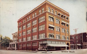 J82/ Kalamazoo Michigan Postcard c1910 Brown Block Stores 140