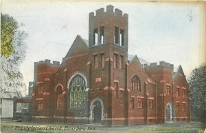 Bourbon Indiana C-1910 First Baptist Church Postcard Matchette 20-10207